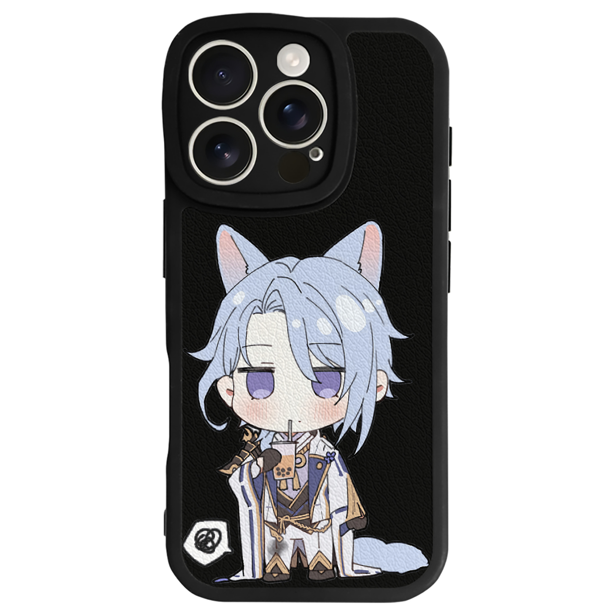 げんし神 神里綾人 かみさとあやと genshin Kamisato Ayato 【iPhone 16シリーズ対応】シリコンスマホケース（レザー調） 材質：シリコン